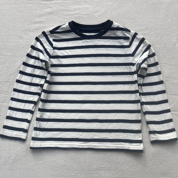 Primary Long-Sleeve Tee in Ivory/Navy Stripe, Size 4-5, GUC-VGUC - Picture 2 of 4